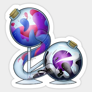 Bi And Ace Pride Potion Sticker